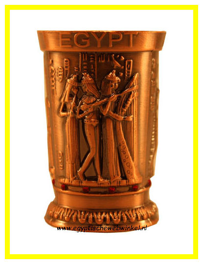 Luxe bronskleurig farao's borrel bekers