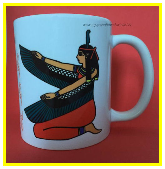 Egyptian Winged Goddess Maat cup