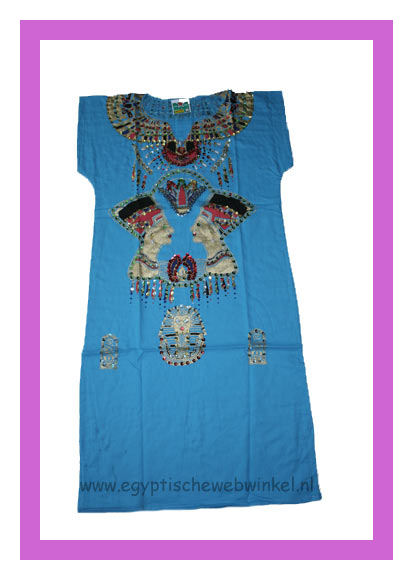 Nefertiti blauwe jurk