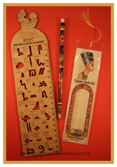 Hieroglyphics wooden Ruler