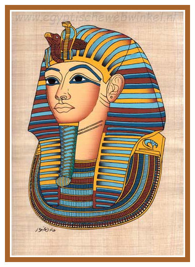 Toetanchamon mask papyrus Toetanchamon mask papyrus