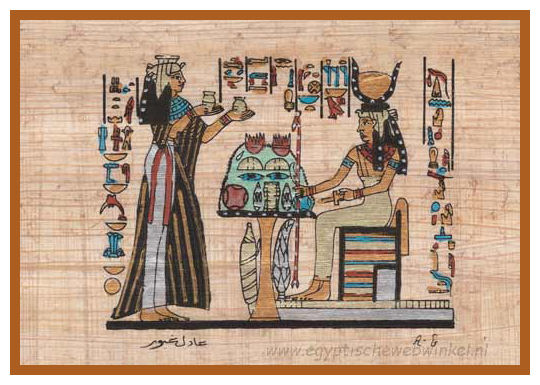 Godin Hathor en koningin Nefertari