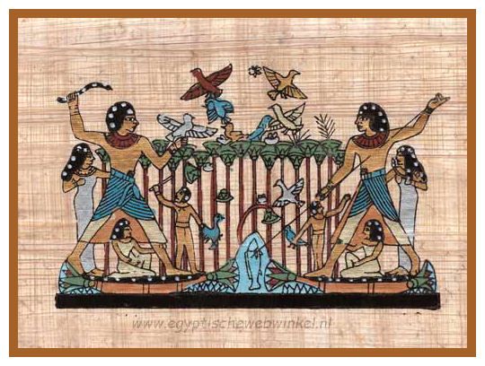 Nebamun jacht in de moerassen papyrus
