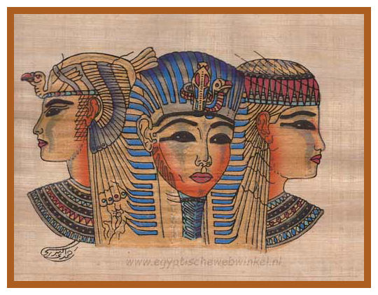 Cleopatra, Tutankamon and Nefertiti papyrus Cleopatra, Tutankamon and Nefertiti papyrus