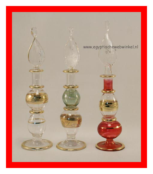 Pyramid perfume bottles set