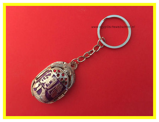 Key chain purple scarab Z