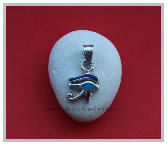Horus eye silver pendant with stones