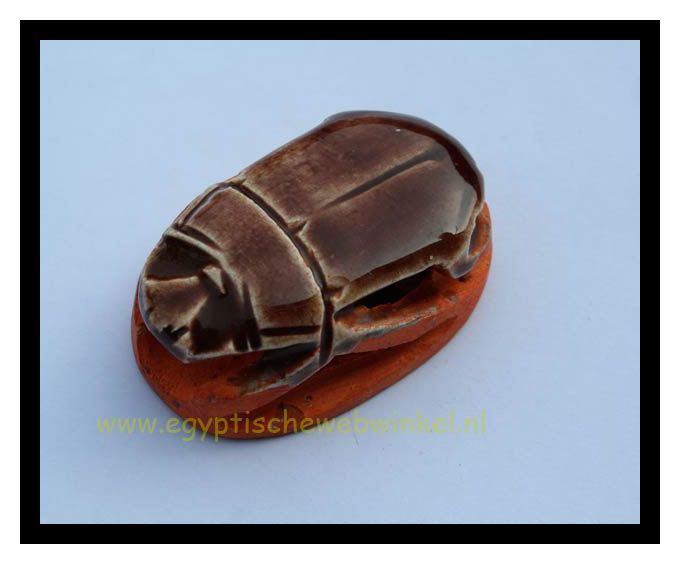 Brown scarab stone