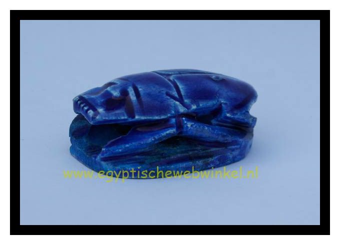 Blue scarab stone