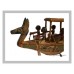 Egyptische begrafenis houten boot