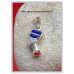 Nefertiti zilveren hanger met echte stenen