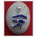 Horus-oog zilveren hanger met lapis stenen