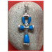 Grote Ankh zilveren hanger met turkoois