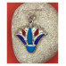 Lotusbloem zilveren hanger met stenen M