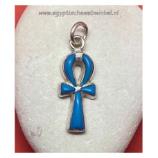 Ankh silver pendant with turkoois