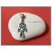 Ankh zilveren hanger Met groene koraal