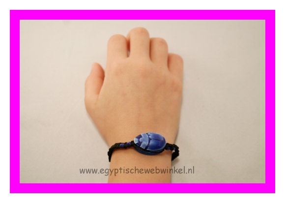 Blue scarab bracelet