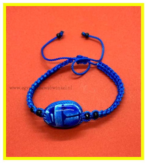Scarabee armbandje (blauw)
