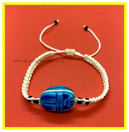 Scarab white bracelet