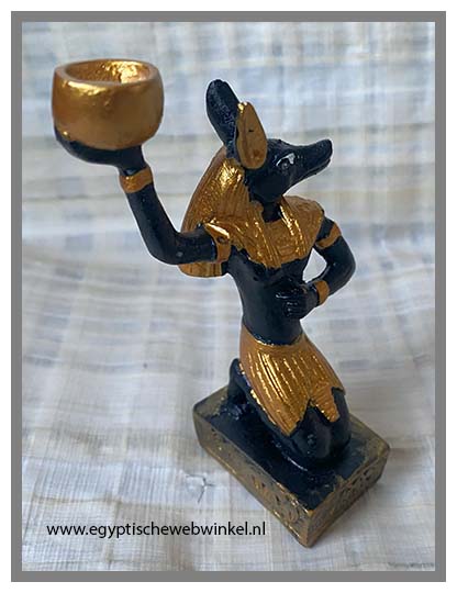 God Anubis candle holder