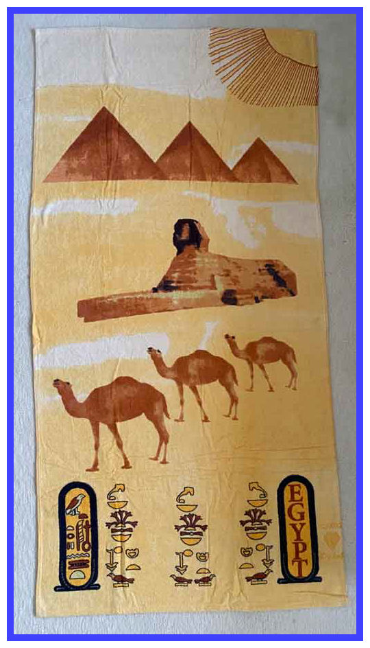 Sphinx and the pyramids towel