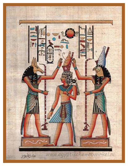 Horus and Anubis Crowning Ramses II