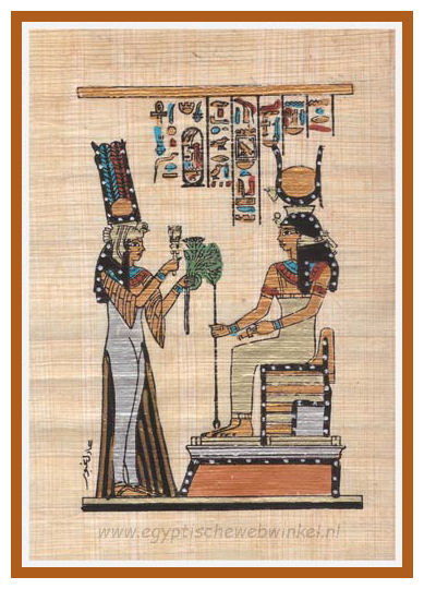 Godinen Hathor en Isis