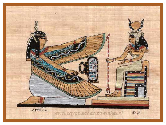 Goddesses Isis and Maat