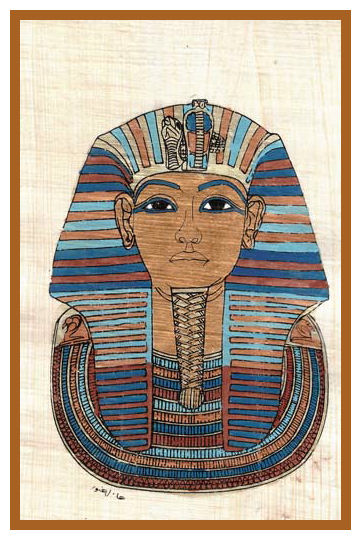 Toetanchamon mask papyrus c