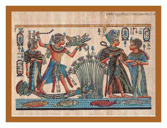 Nebamun hunting in the marshes papyrus