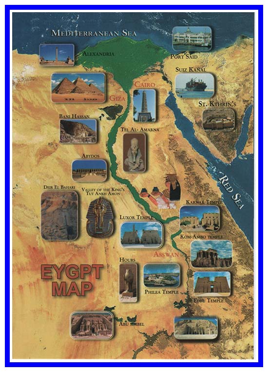 Egypt map post card 2