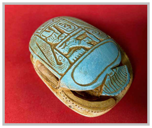 Alabaster green scarab